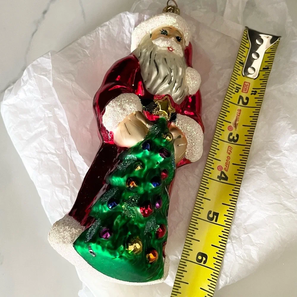 Ruby Santa Ornament by Christopher Radko